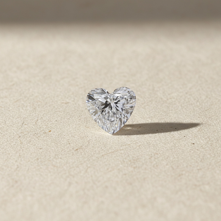 0.50 Carat Heart Cut Lab Grown Diamond VVS2 D Color IGI Certified
