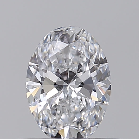 IGI Certified 0.50 CT Oval Cut Lab Grown Diamond - D Color, Internally Flawless, HPHT Method, 4.51 * 6.24 * 2.82 MM