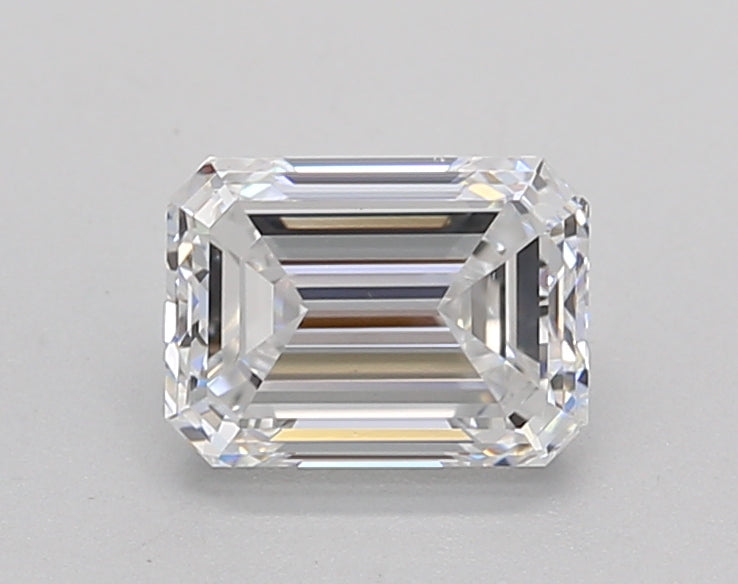 IGI Certified 1.00 CT Emerald-Cut Lab Grown Diamond - D Color, VS1 Clarity - Front View