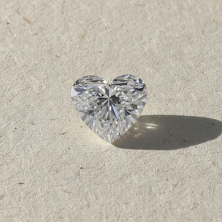 1.00 Carat Heart Cut Lab Grown Diamond VVS1 E Color IGI Certified
