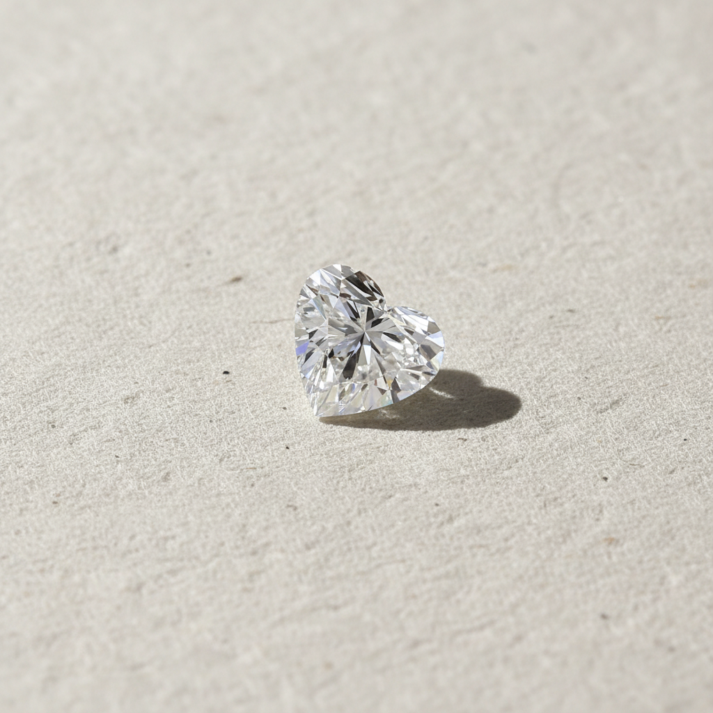 1.00 Carat Heart Cut Lab Grown Diamond VS1 D Color IGI Certified
