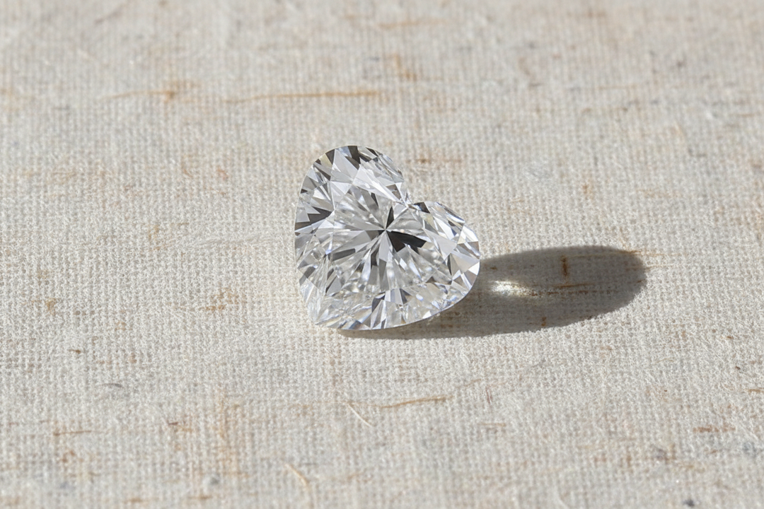 1.00 Carat Heart Cut Lab Grown Diamond VVS2 E Color IGI Certified
