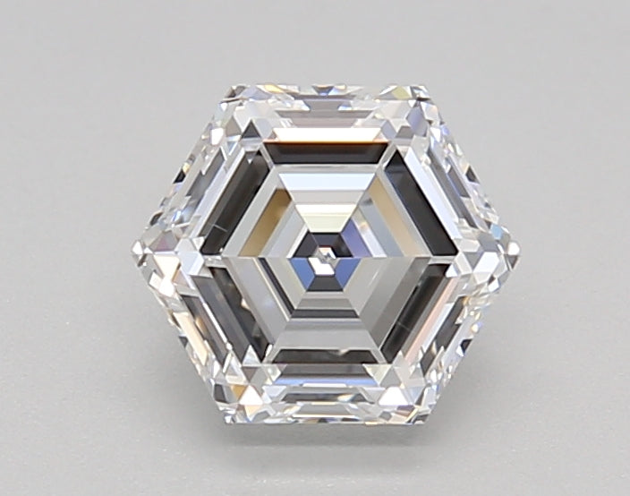 IGI Certified 1.00 CT Hexagonal Cut Lab Grown Diamond with E Color and VS2 Clarity, HPHT Method