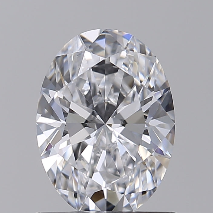 IGI Certified 1.00 CT Oval Cut Lab Grown Diamond - D Color, VVS2 Clarity, HPHT Method