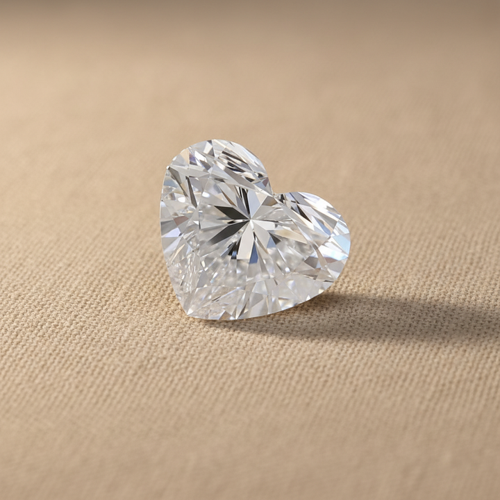 1.01 Carat Heart Cut Lab Grown Diamond VVS2 E Color IGI Certified
