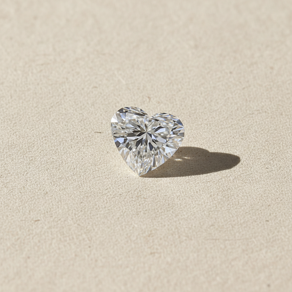 1.01 Carat Heart Cut Lab Grown Diamond VS1 E Color IGI Certified
