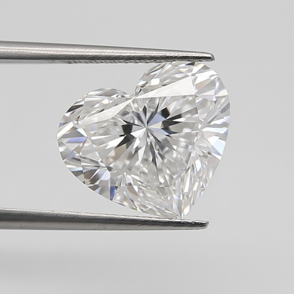 1.50 Carat D VS1 Heart Shape HPHT Lab Grown Diamond IGI Certified

