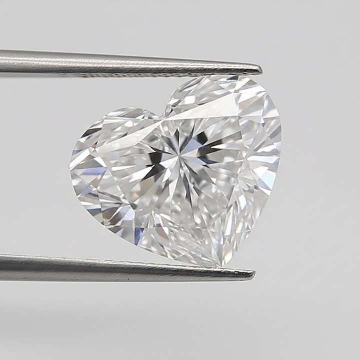 1.50 Carat D VS1 Heart Shape HPHT Lab Grown Diamond IGI Certified
