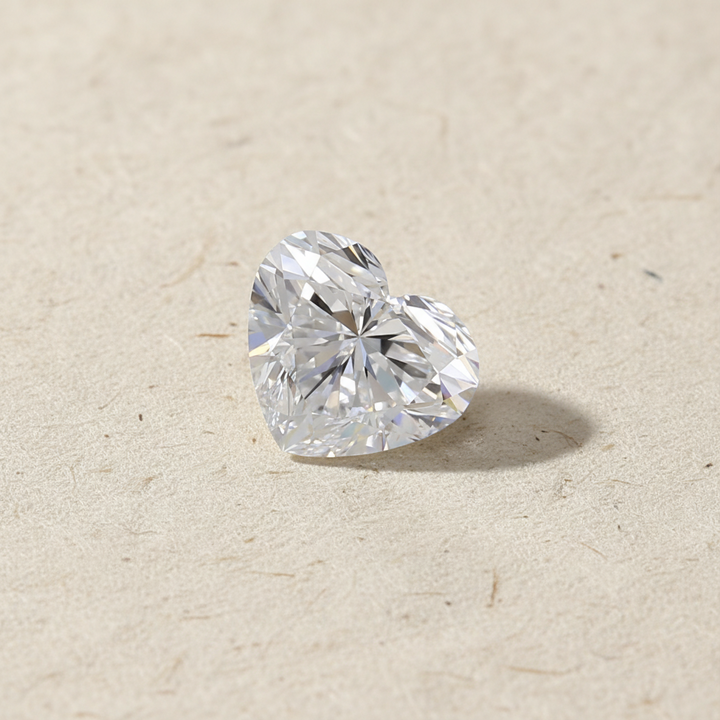 1.50 Carat Heart Cut Lab Grown Diamond VS1 D Color IGI Certified
