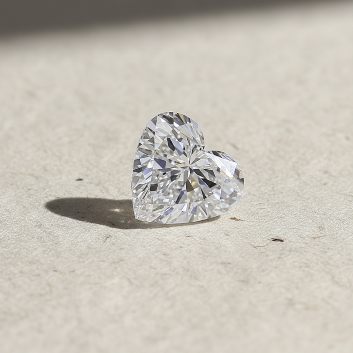 1.50 Carat Heart Cut Lab Grown Diamond VVS2 D Color IGI Certified
