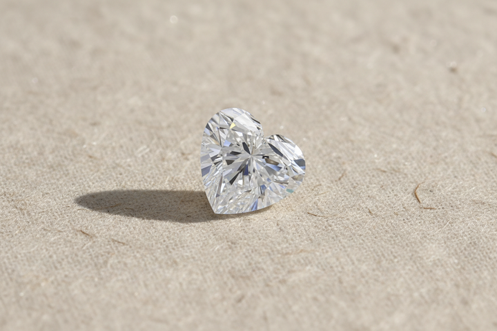 1.50 Carat Heart Cut Lab Grown Diamond VVS2 E Color IGI Certified
