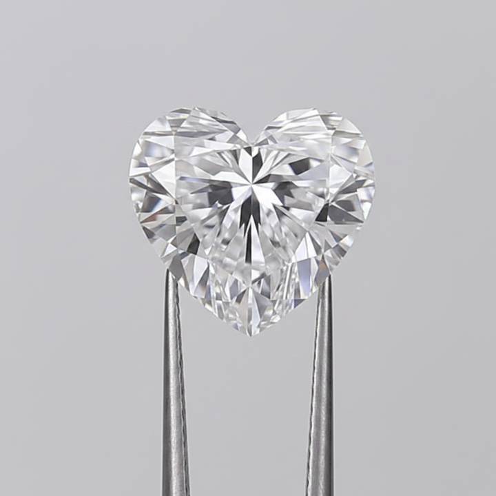 1.50 Carat D VVS1 Heart Shape HPHT Lab Grown Diamond IGI Certified
