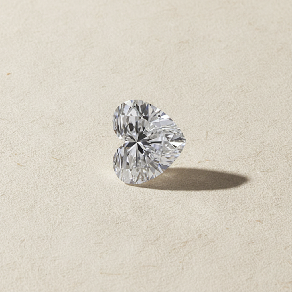 1.50 Carat Heart Cut Lab Grown Diamond VVS1 D Color IGI Certified
