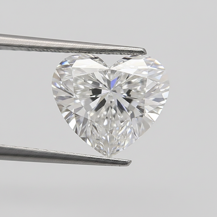 1.50 Carat D VVS2 Heart Shape HPHT Lab Grown Diamond IGI Certified
