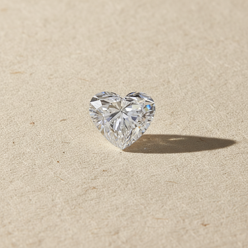 1.50 Carat Heart Cut Lab Grown Diamond VS1 D Color IGI Certified
