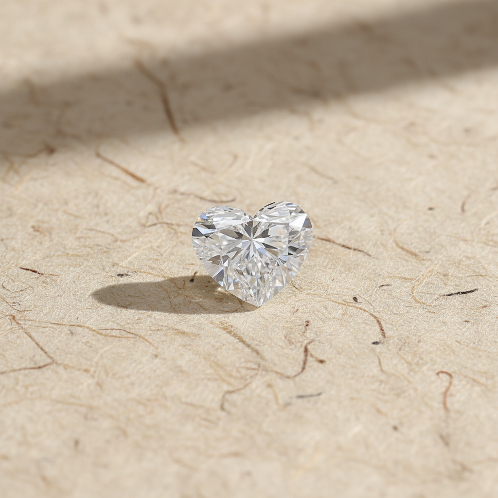 1.50 Carat Heart Cut Lab Grown Diamond IF D Color IGI Certified
