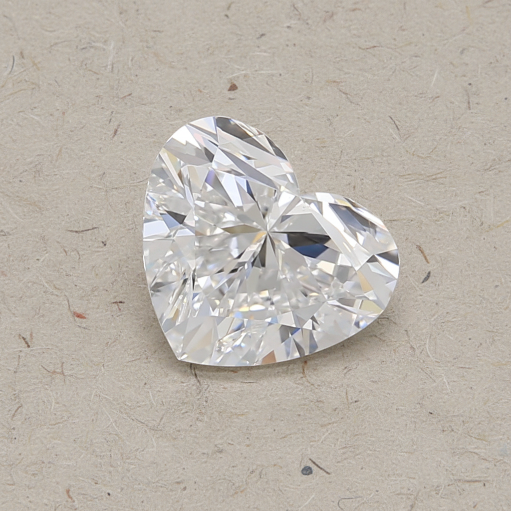 1.50 Carat Heart Cut Lab Grown Diamond VS1 D Color IGI Certified

