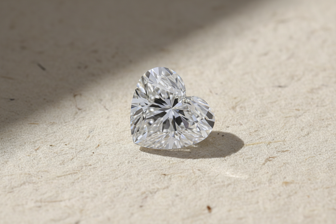 1.50 Carat Heart Cut Lab Grown Diamond VS1 D Color IGI Certified
