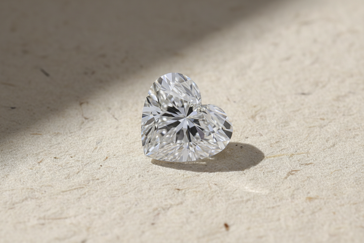 1.50 Carat Heart Cut Lab Grown Diamond VS1 D Color IGI Certified
