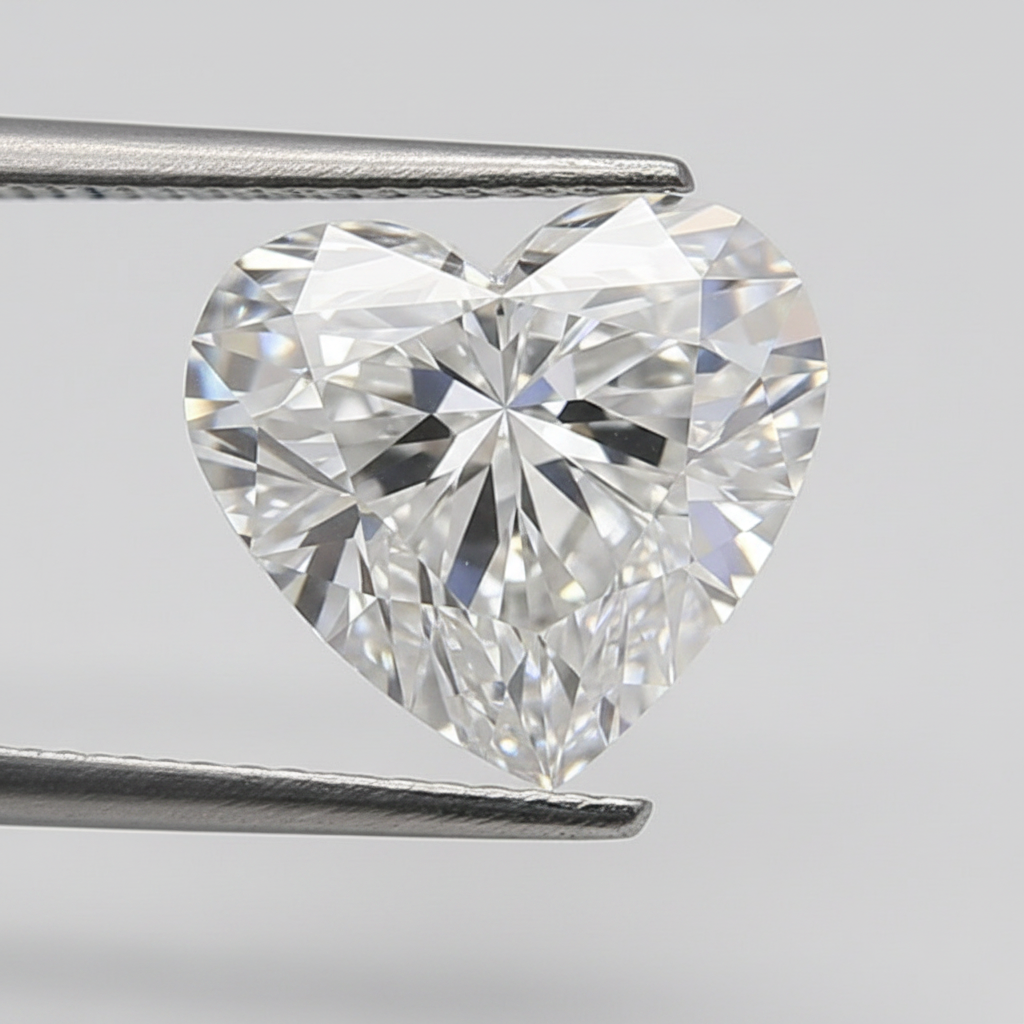 1.50 Carat D VS1 Heart Shape HPHT Lab Grown Diamond IGI Certified
