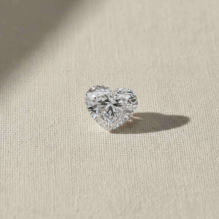 1.50 Carat Heart Cut Lab Grown Diamond VS1 D Color IGI Certified

