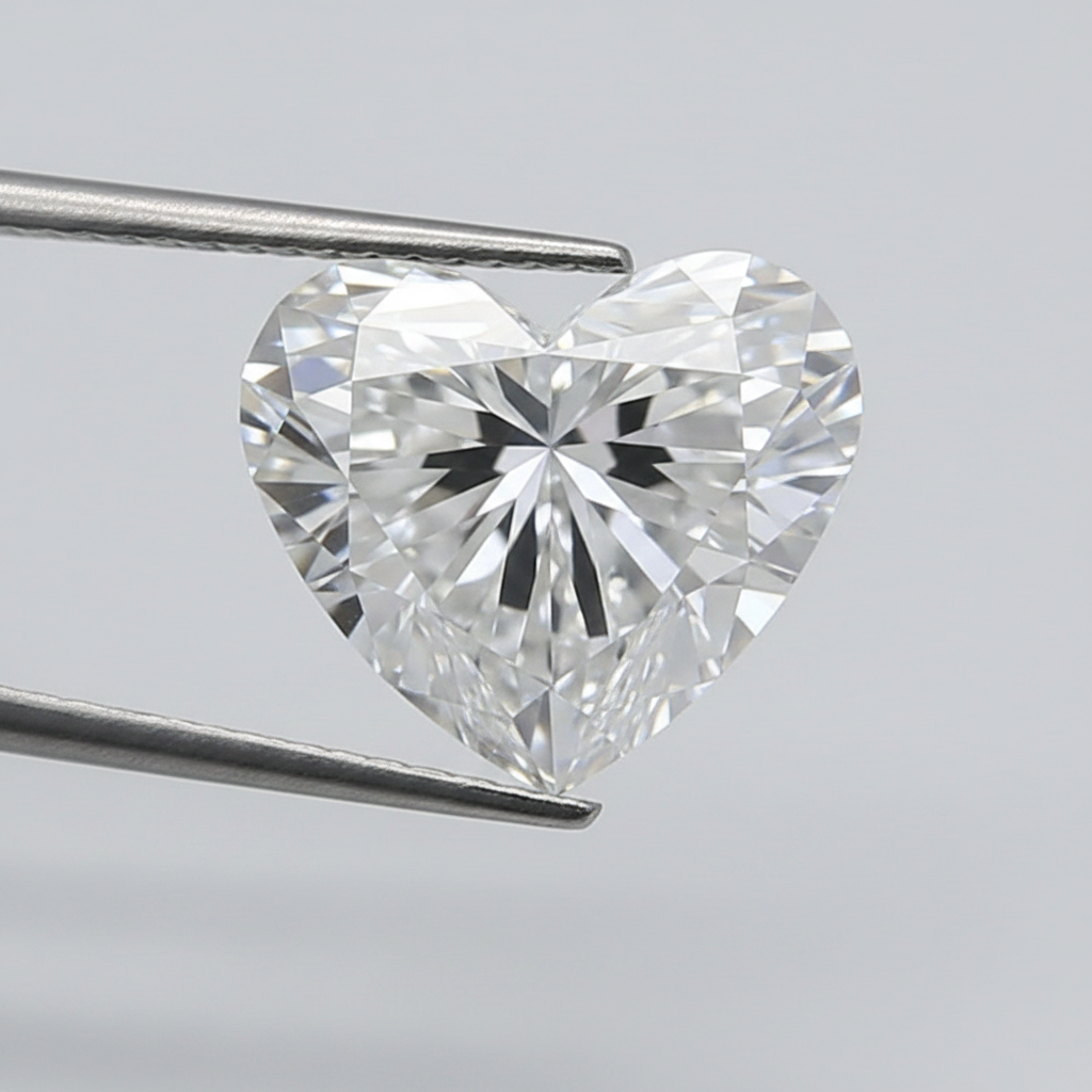 IGI Certified 1.50 CT Lab Grown Diamond - Heart Cut, D Color, VS1 Clarity