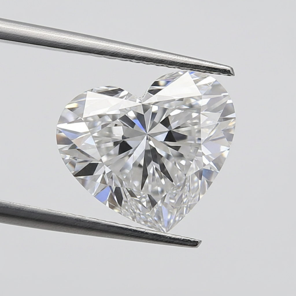 Diamant cultivé en laboratoire certifié IGI de 1,50 CT - Taille cœur, couleur D, clarté VS1