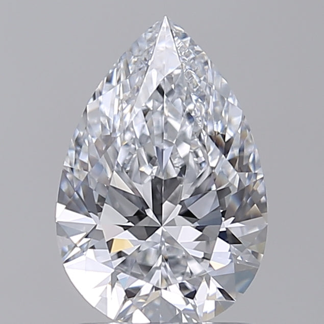 IGI Certified 1.55 CT Pear Cut Lab Grown Diamond, VVS2/E Color