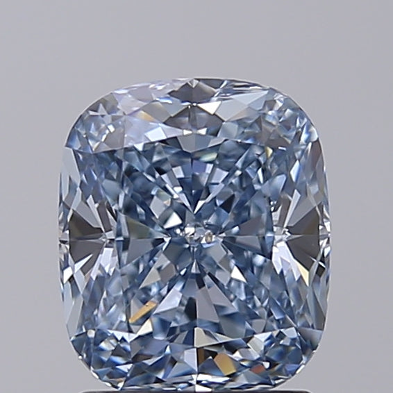 IGI CERTIFIED 1.74 CT LONG CUSHION CUT LAB-GROWN DIAMOND - SI1 - FANCY BLUE