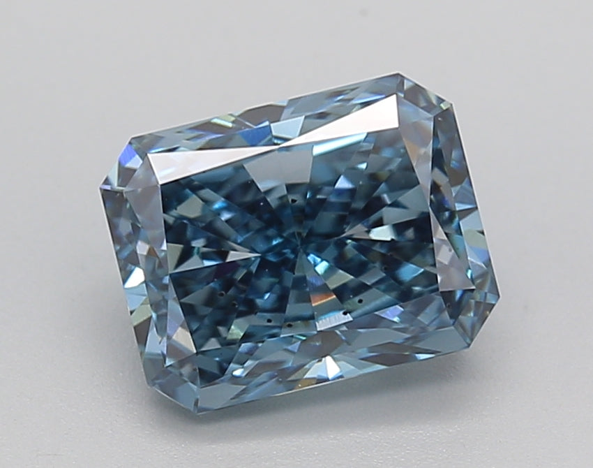 IGI CERTIFIED 1.87 CT RADIANT CUT LAB-GROWN DIAMOND - SI1 - FANCY VIVID BLUE