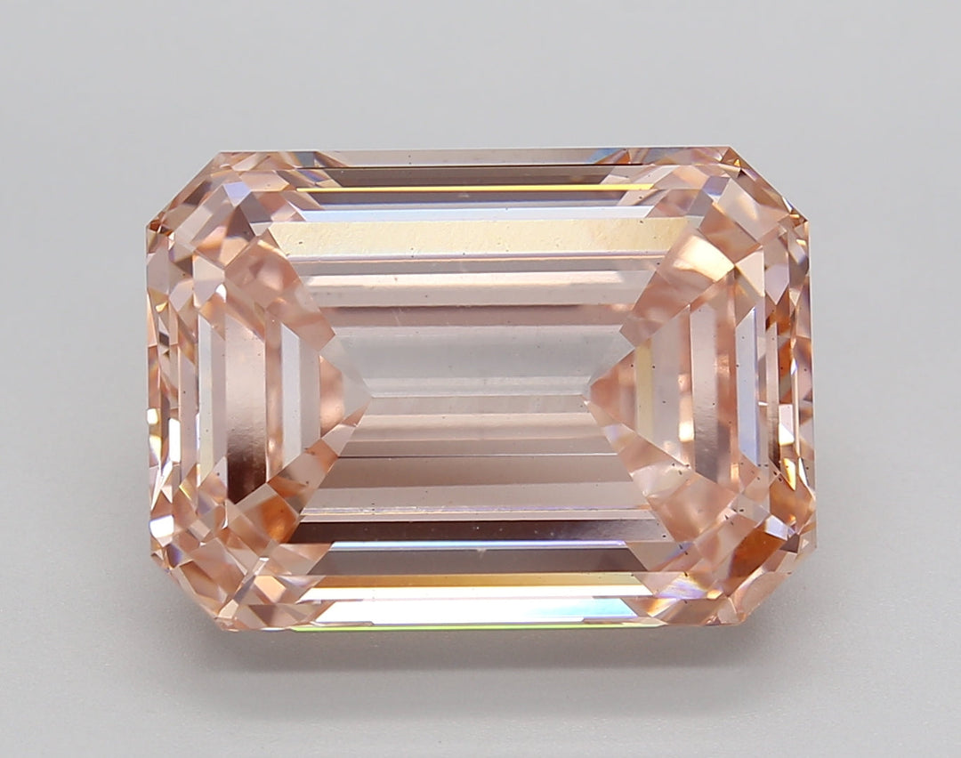 IGI Certified 10.00 CT Emerald Cut Lab-Grown Diamond, Fancy Intense Pink Color, SI1 Clarity