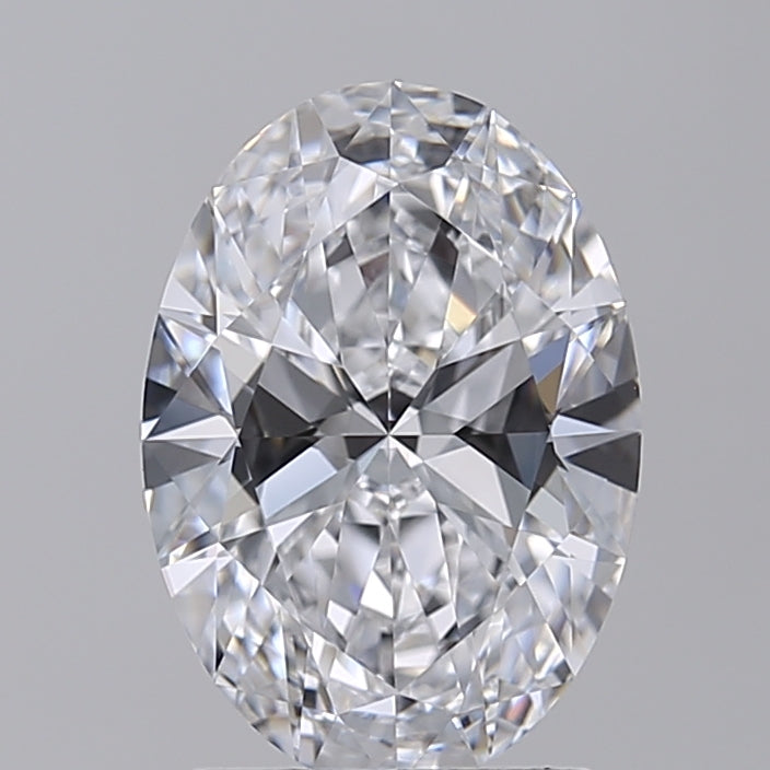 IGI Certified 2.01 CT Oval Cut Lab-Grown Diamond, D Color, VS1 Clarity