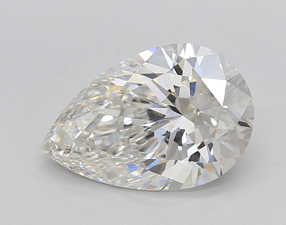 IGI Certified 2.02 CT Pear Cut F Color Lab-Grown Diamond