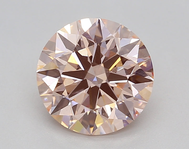 IGI Certified 2.04 CT Round Cut Lab Grown Diamond, VS1 Clarity, Fancy Light Pink Color