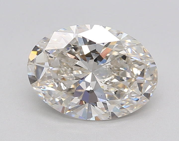 IGI Certified 2.10 CT Oval Lab Grown Diamond, H Color