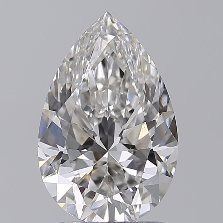 IGI Certified 2.26 CT Pear Cut Lab Grown Diamond, G Color, VS1 Clarity