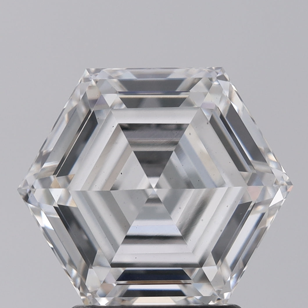 IGI Certified 2.29 CT CVD Hexagonal Lab Grown Diamond, H VS2