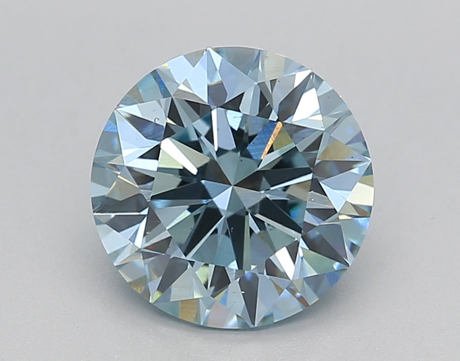 IGI Certified 2.36 CT Fancy Intense Blue Round Lab Grown Diamond