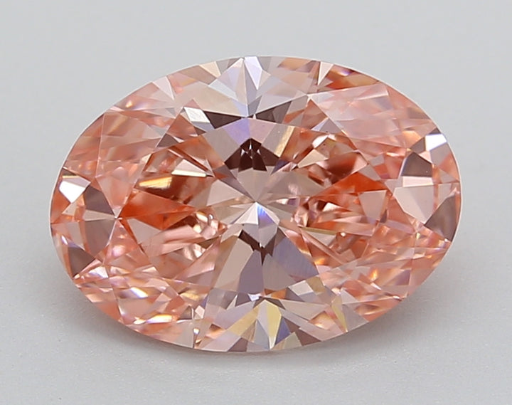 IGI Certified 2.46 CT Oval Lab Grown Diamond, Fancy Vivid Pink