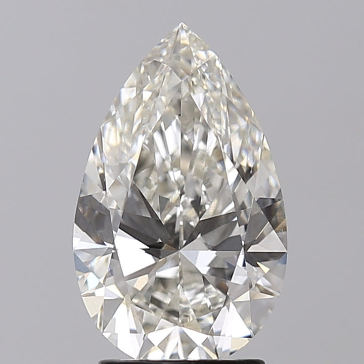 IGI Certified 2.61 CT Pear Cut Lab-Grown Diamond, H Color, VS1 Clarity