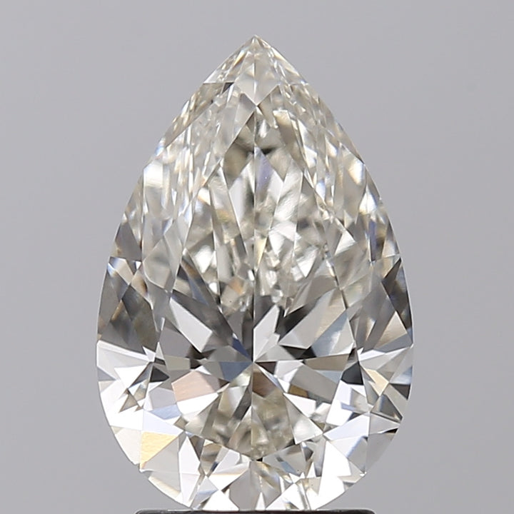 IGI Certified 2.67 CT Pear Cut Lab-Grown Diamond, H Color, VS1 Clarity