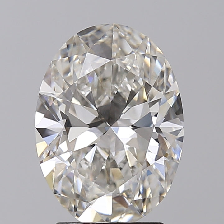 IGI Certified 2.82 CT Oval Lab Grown Diamond, H Color