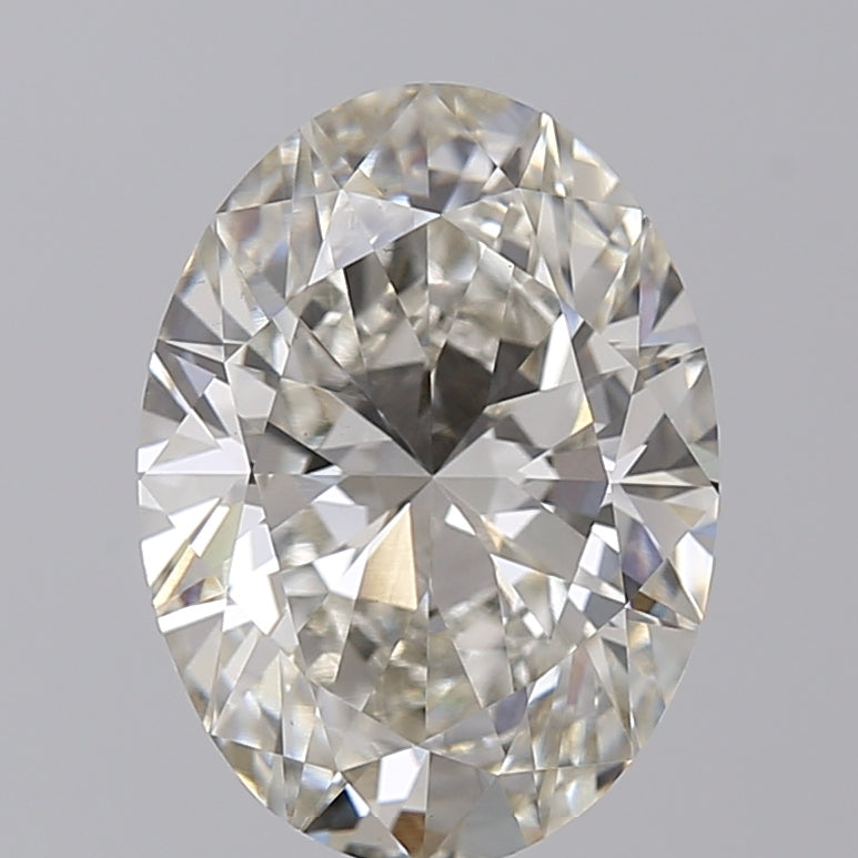 IGI Certified 2.89 CT Oval Lab Grown Diamond, I Color