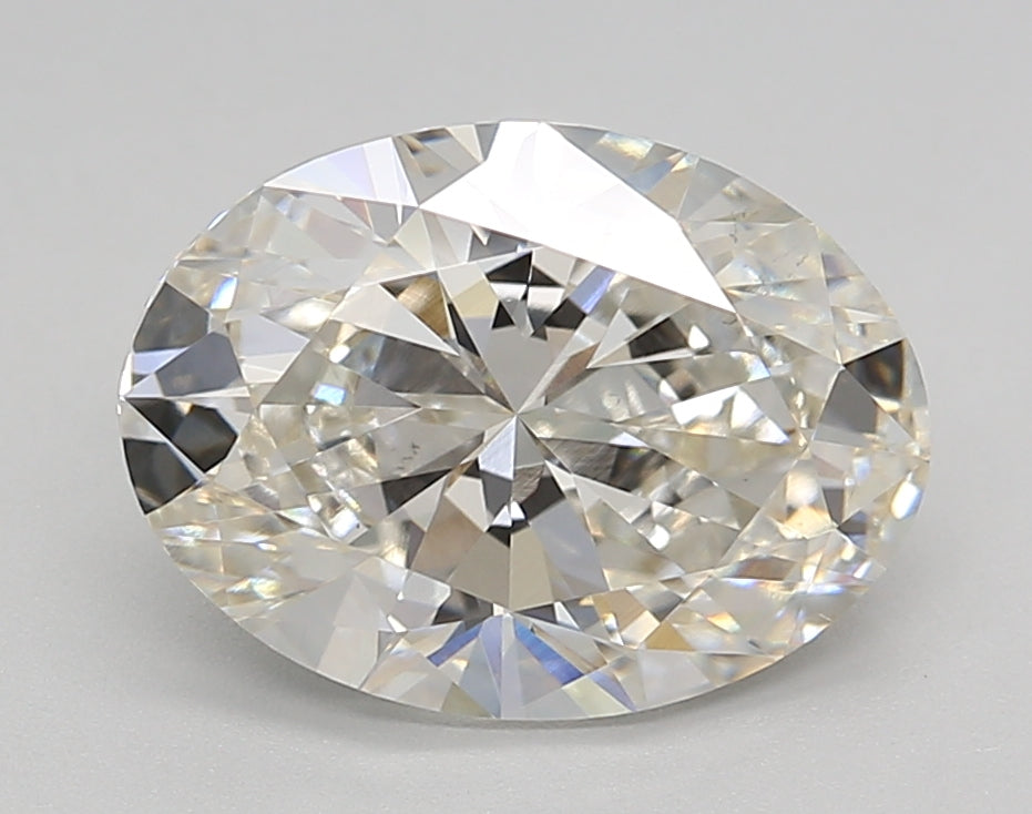 Diamant cultivé en laboratoire de taille ovale de 2,95 CT certifié IGI - VS1, couleur H