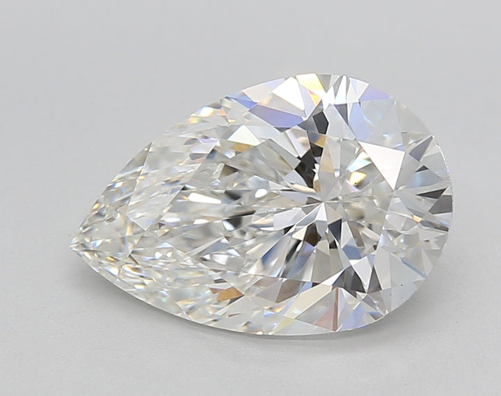 IGI Certified 2.96 CT Pear Cut F Color Lab-Grown Diamond