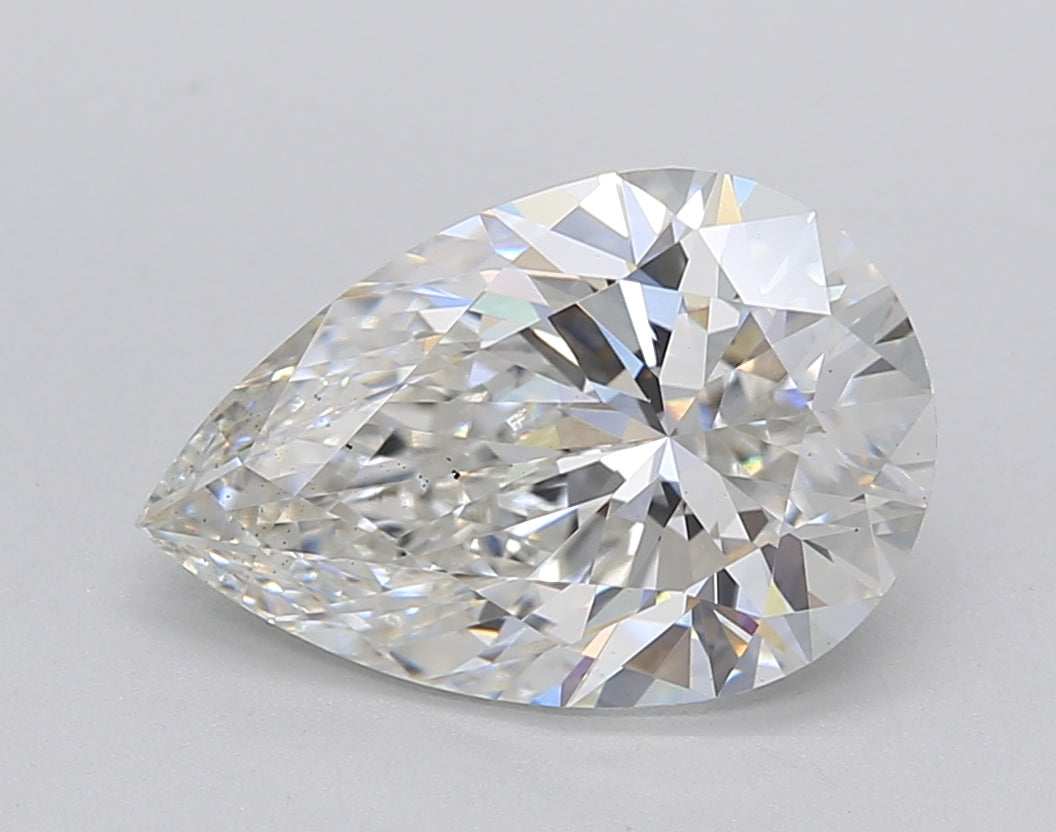 IGI Certified 2.97 CT Pear Cut Lab-Grown Diamond, F Color, VS2 Clarity