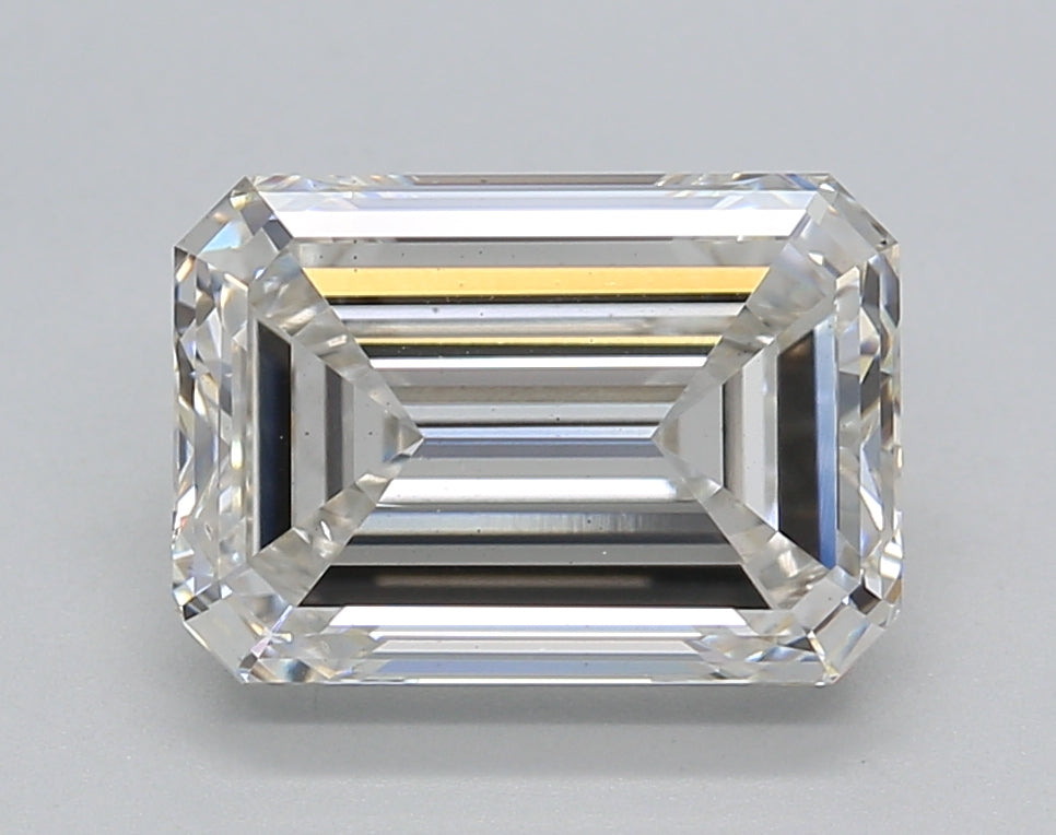 IGI Certified 3.00 CT Lab Grown Emerald Cut Diamond with H Color and VS2 Clarity