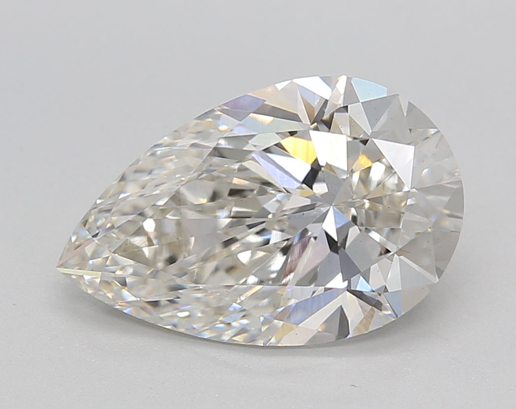 IGI Certified 3.02 ct Pear CVD Lab Grown Diamond H VS1