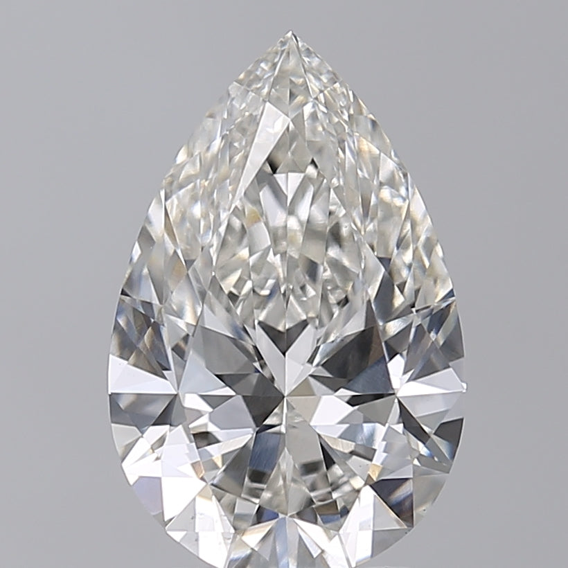 IGI Certified 3.02 ct Pear CVD Lab Grown Diamond H VS1