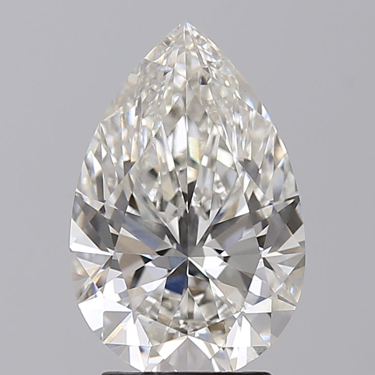 IGI Certified 3.02 ct Pear CVD Lab Grown Diamond H VS1